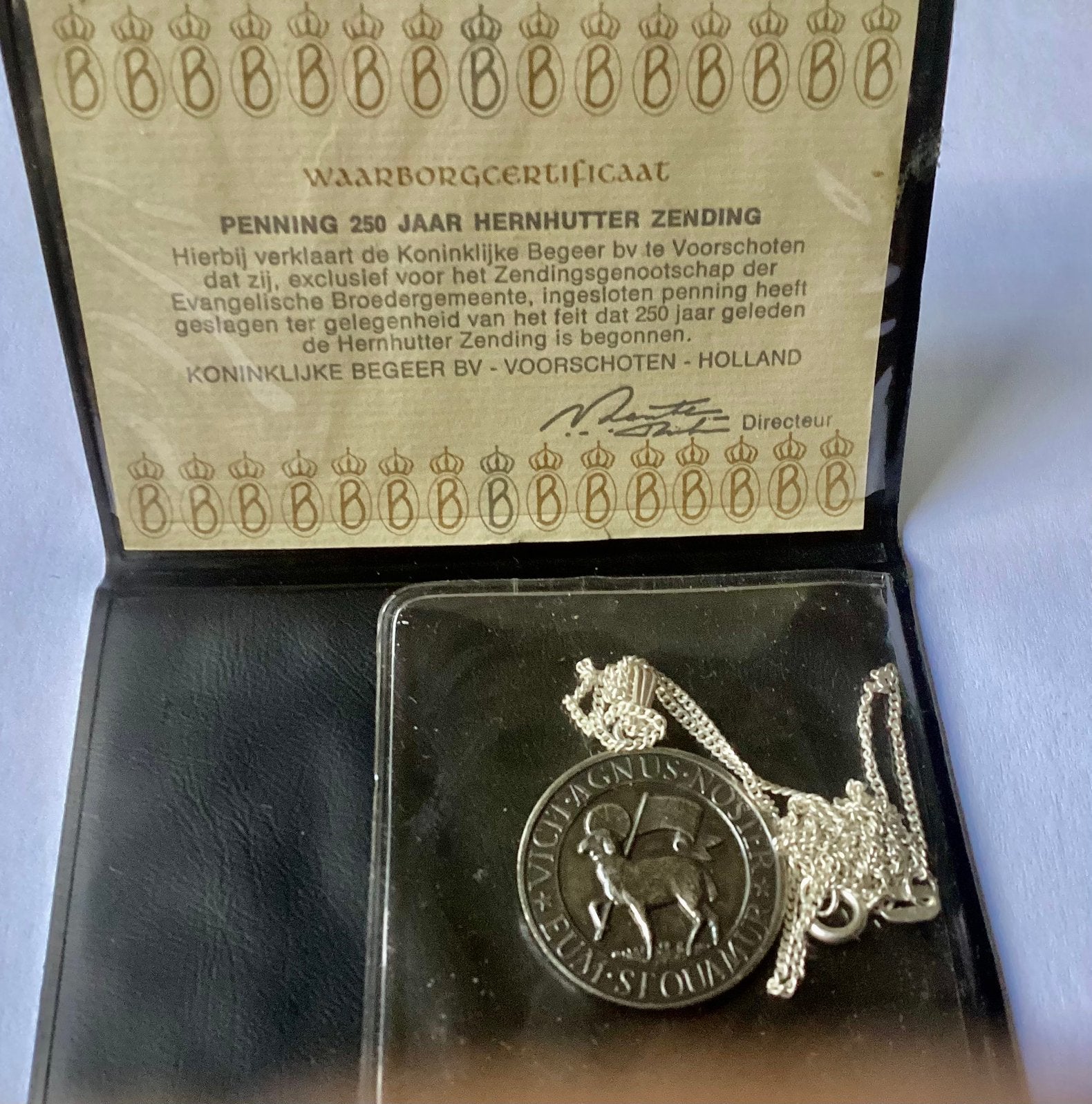 Herdenkingspenning Hernhutter Zending 1732 / 1982., Ophalen of Verzenden