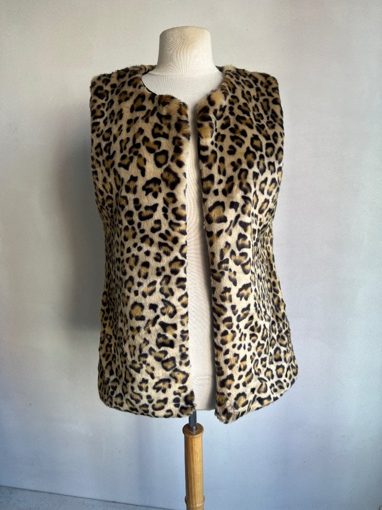 panter gilet maat L zacht vintage, Bruin, Verzenden, Maat 42/44 (L), Zo goed als nieuw