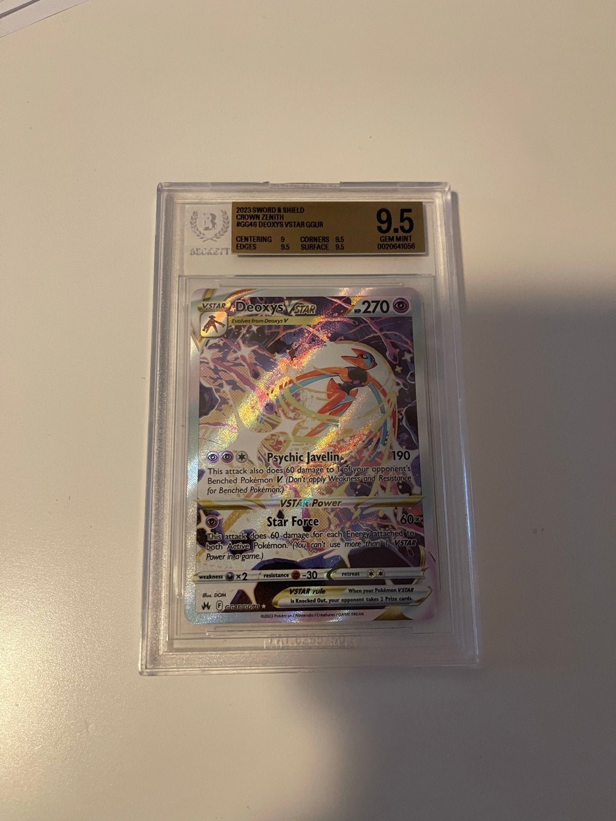 Deoxys VSTAR BGS 9.5 - Pokémon Kaart, Ophalen of Verzenden, Zo goed als nieuw, Losse kaart