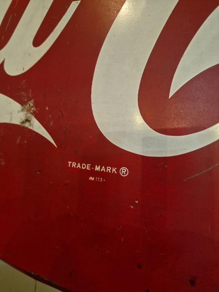Coca-Cola visstaardbord 1963, Ophalen, Gebruikt, Reclamebord
