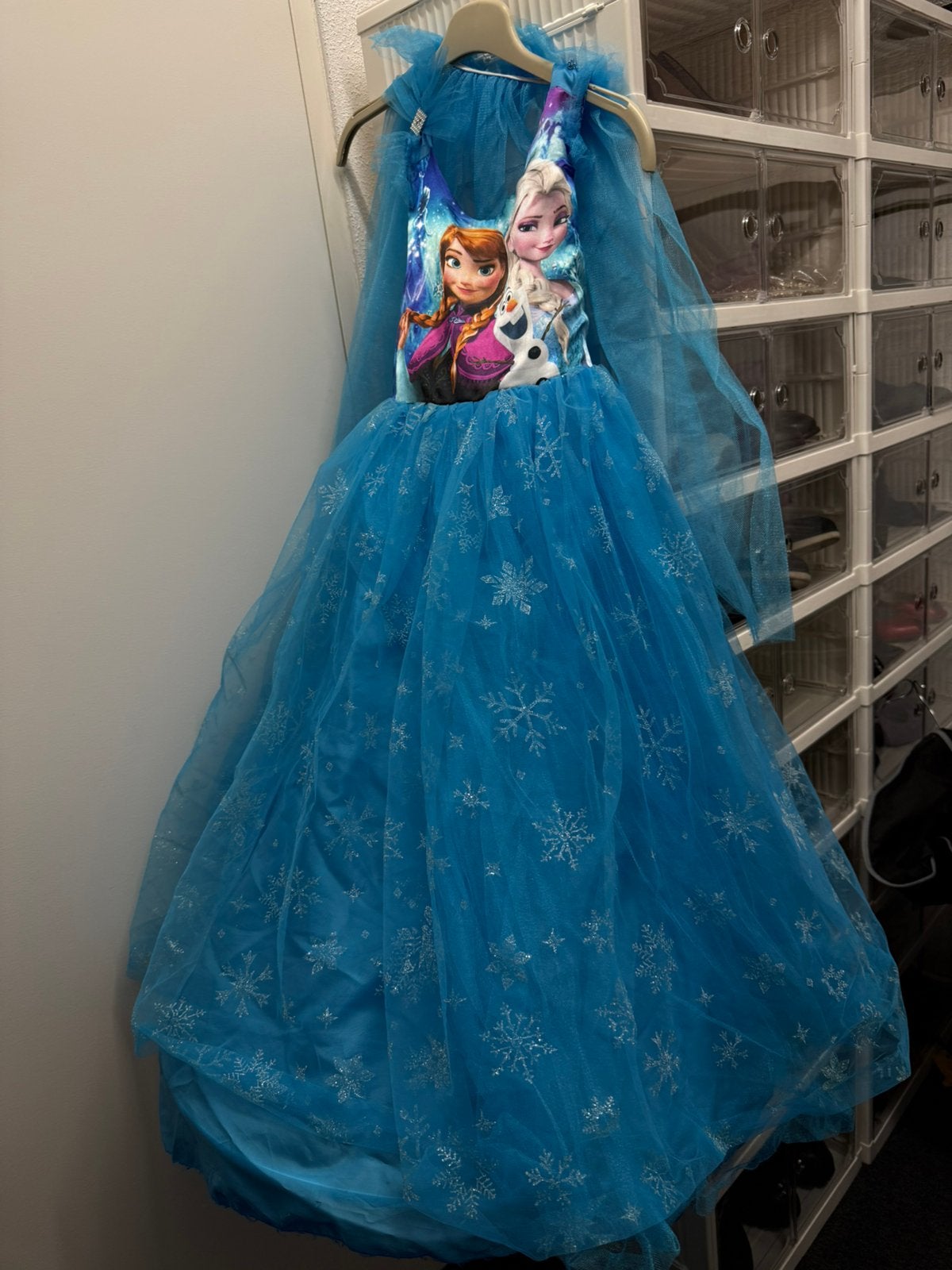 Elsa jurk, Kinderen en Baby's, Carnavalskleding en Verkleedspullen, Ophalen, Zo goed als nieuw, 110 t/m 116, Meisje