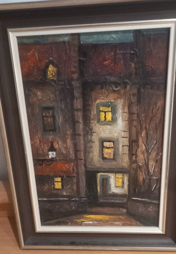 Doorkijkje B.Heckers 20 30 cm, Ophalen of Verzenden, Klassiek
