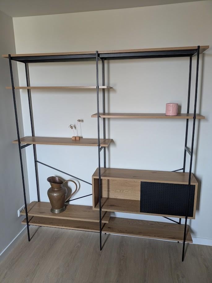 FonQ basic Sleek Stellingkast B 172 cm - Naturel Eiken, Ophalen, Zo goed als nieuw