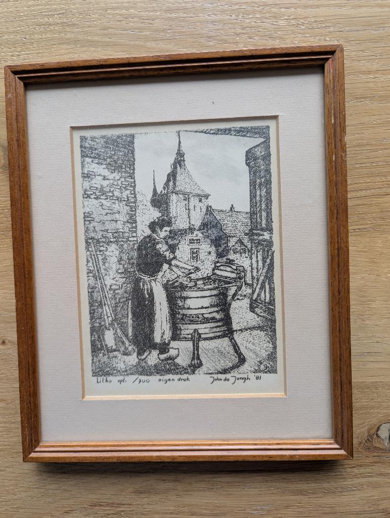 Litho van John de Jongh, Antiek en Kunst, Ophalen