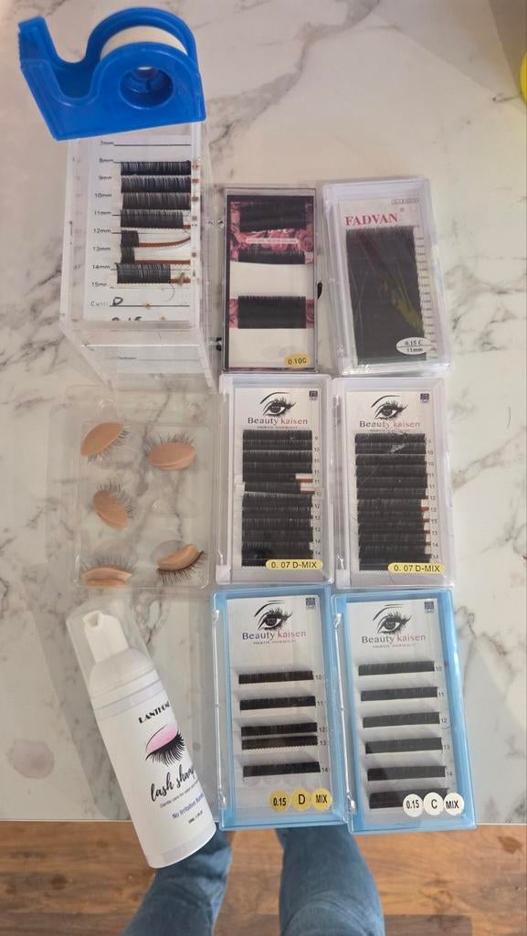 Wimperextensions set inclusief oefen oogjes, Ophalen of Verzenden