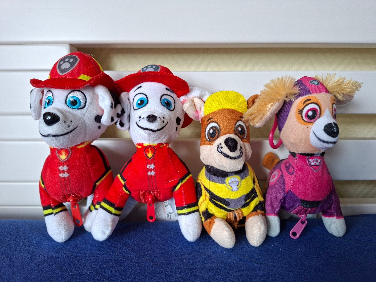 Paw Patrol knuffels sleutelhanger - Marshall, Rubble en Skye, Gebruikt, Rood, Klein (minder dan 20 cm), Paw Patrol