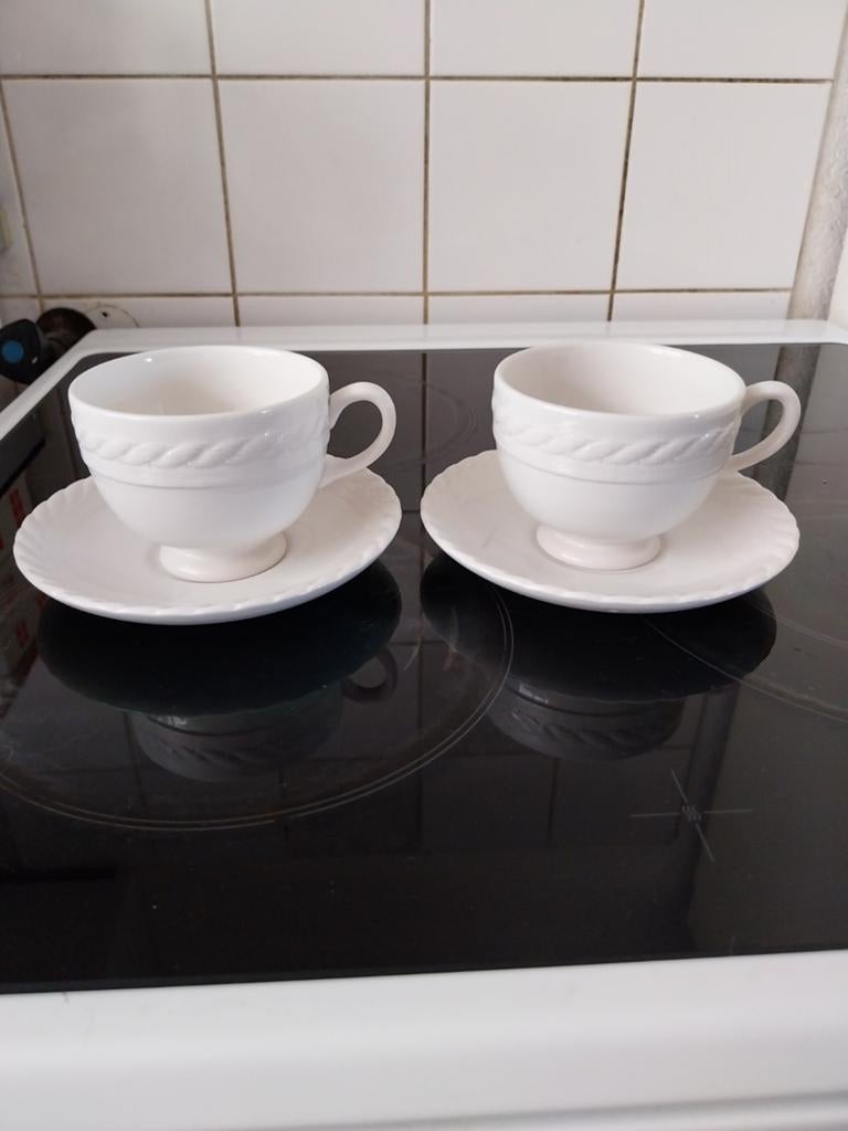 Wedgwood x Ralph Lauren Clearwater Koffiekopjes, Ophalen of Verzenden, Zo goed als nieuw, Wedgwood, Kop(pen) en/of Schotel(s)
