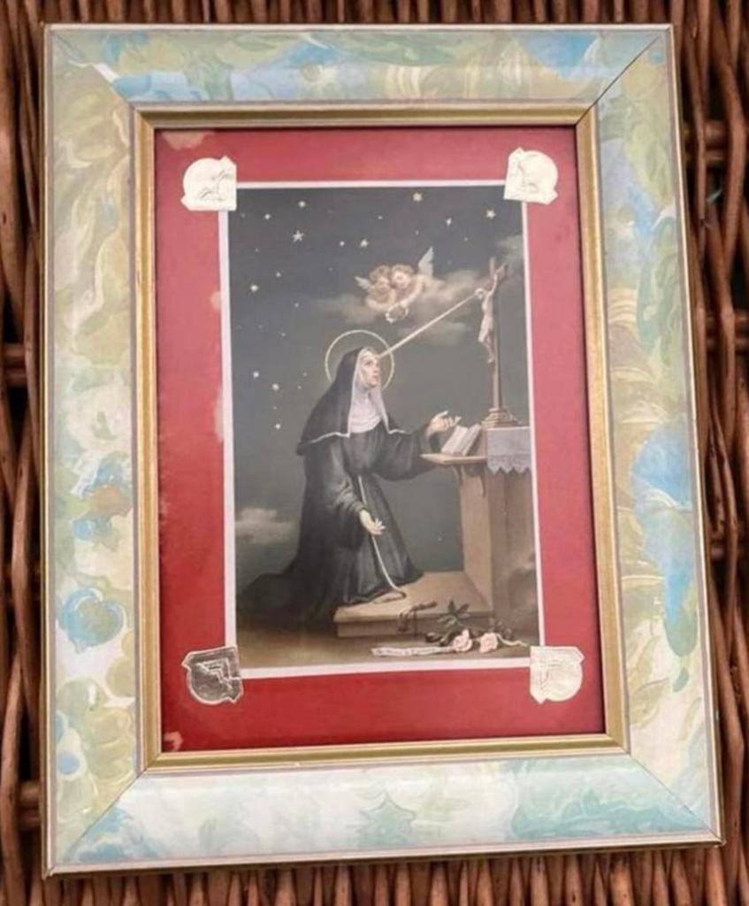 Heilige Rita van Cascia… ingelijste mooie afbeelding, Ophalen of Verzenden