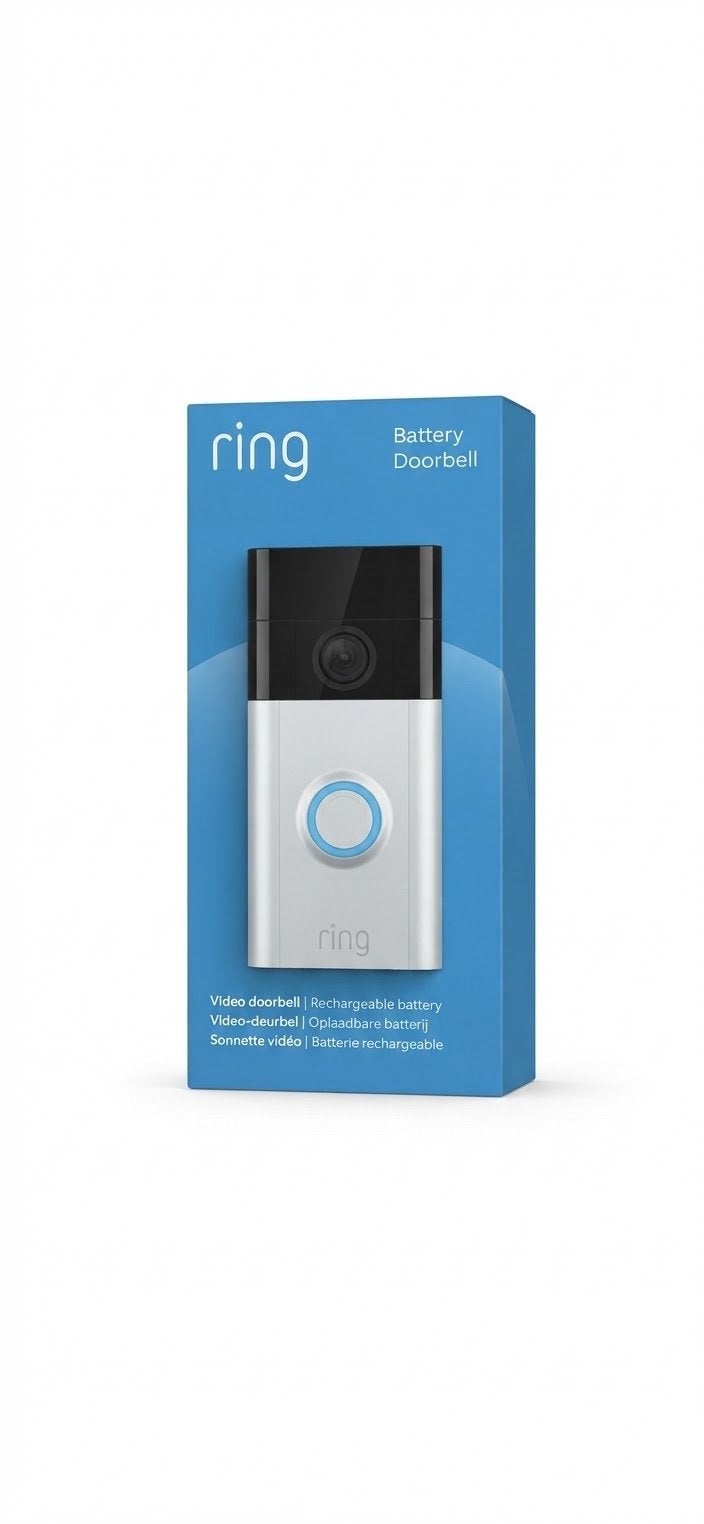 Ring Battery Doorbell - Nieuw in doos met oplaadbare accu, Ophalen of Verzenden, Bewegingsdetectiesensor, Nieuw, Draadloos