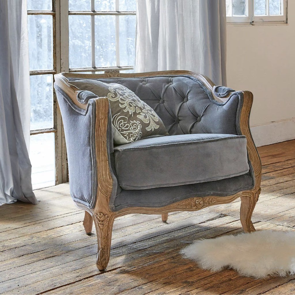 Loberon Fauteuil Annezay, Ophalen, 75 tot 100 cm, Zo goed als nieuw, Stof