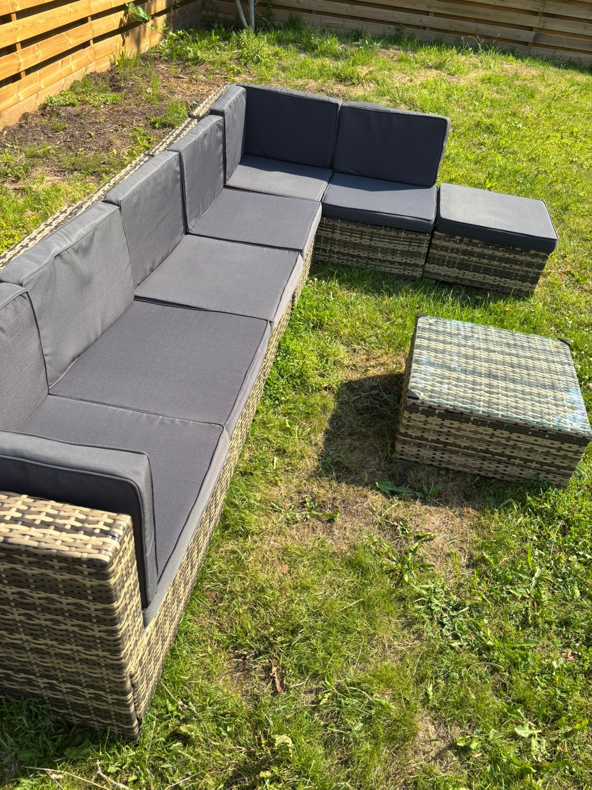 Mooie grote tuinset/loungeset, 6 zitplaatsen, Ophalen of Verzenden, Zo goed als nieuw, Loungeset
