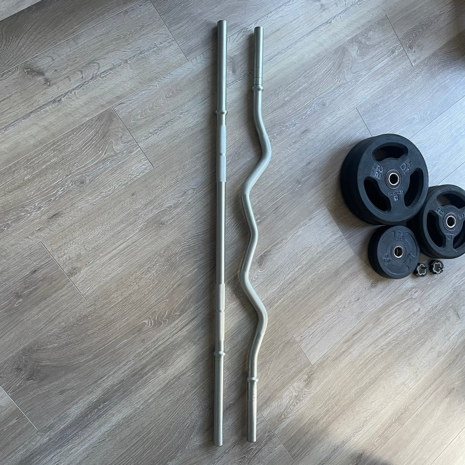 Dechatlon Halterset, with flexible cover, Ophalen, Zo goed als nieuw, Halterset
