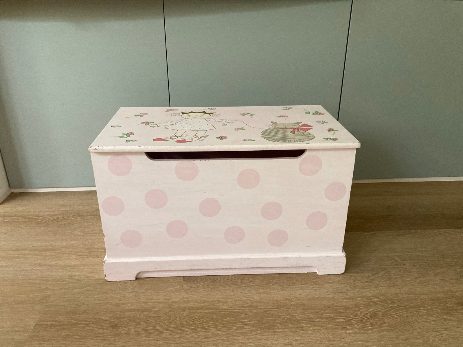 Superleuke roze speelgoedkist / verkleedkist, Ophalen, Gebruikt