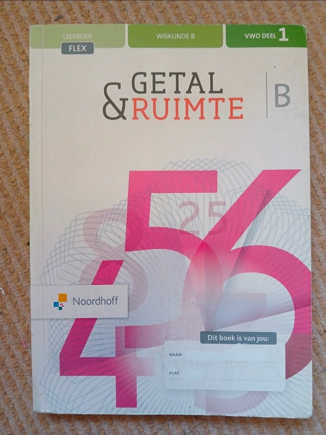 Getal en Ruimte VWO Bovenbouw Wiskunde B deel 1 t/m 4, VWO, Noordhoff, Wiskunde B, Ophalen
