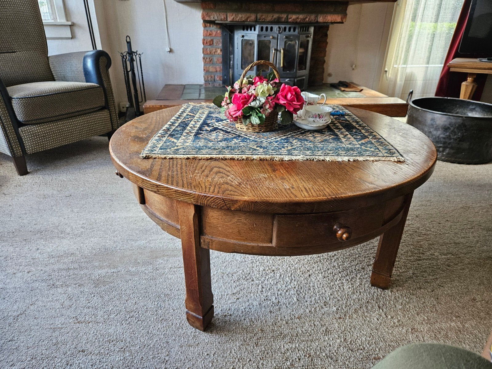 ronde salontafel, Antiek en Kunst, Ophalen