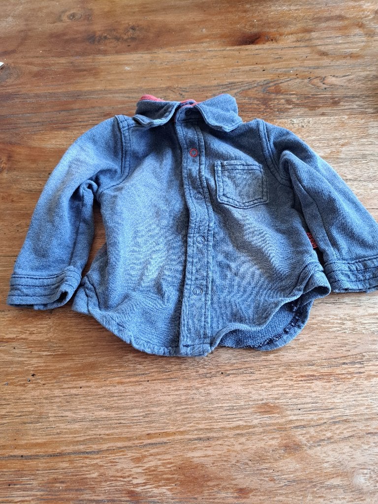Blauw overhemd Bess maat 56, Ophalen, Gebruikt, Jongetje of Meisje, Overhemdje of Bloesje