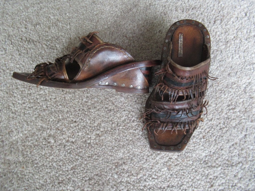 EXCLUSIEVE Schoenen Dames Instappers volledig leder gesign., Bruin, Overige typen, Ophalen of Verzenden, Zo goed als nieuw