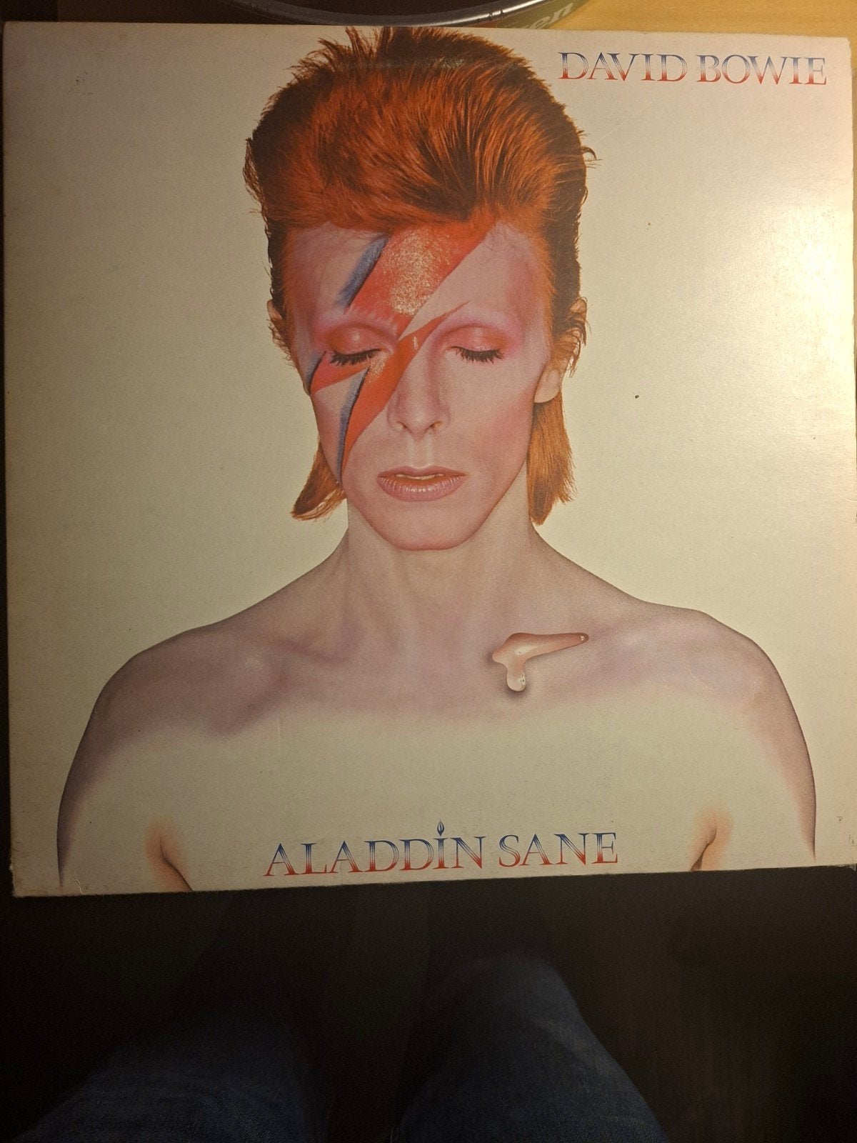 David Bowie - Aladdin Sane UK 1973 LP + fanclub kaart, Gebruikt, Originele persing, Ophalen of Verzenden, 1970 - 1979