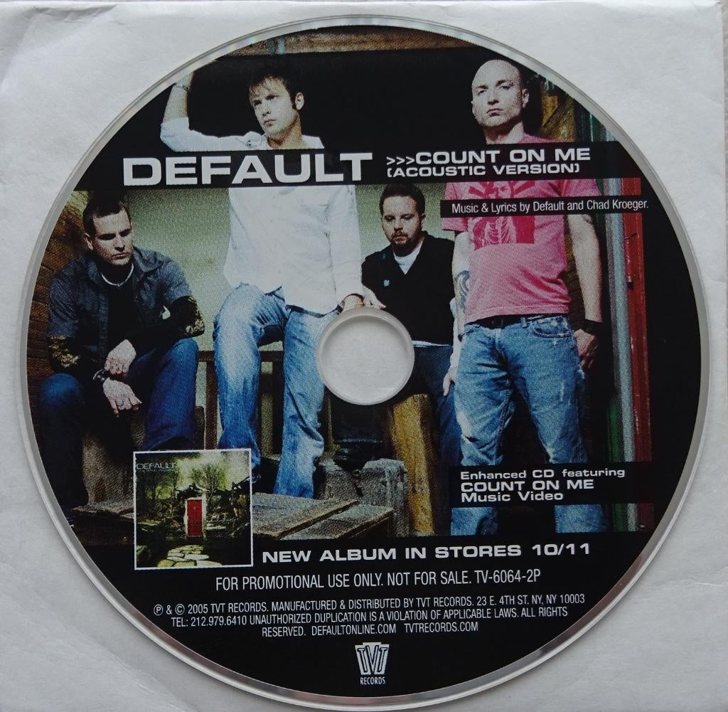 Default - Count on me promo cd, 6 singles of meer, Ophalen of Verzenden, Nieuw in verpakking, Rock en Metal