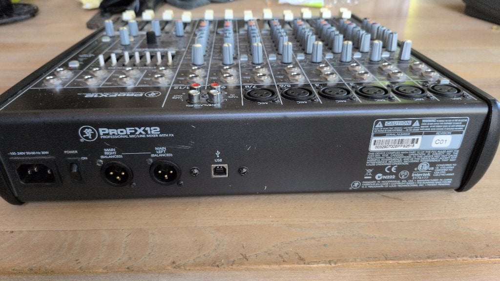 Mengpaneel ProfFX12, Ophalen of Verzenden, Gebruikt, Minder dan 5 kanalen, Microfooningang