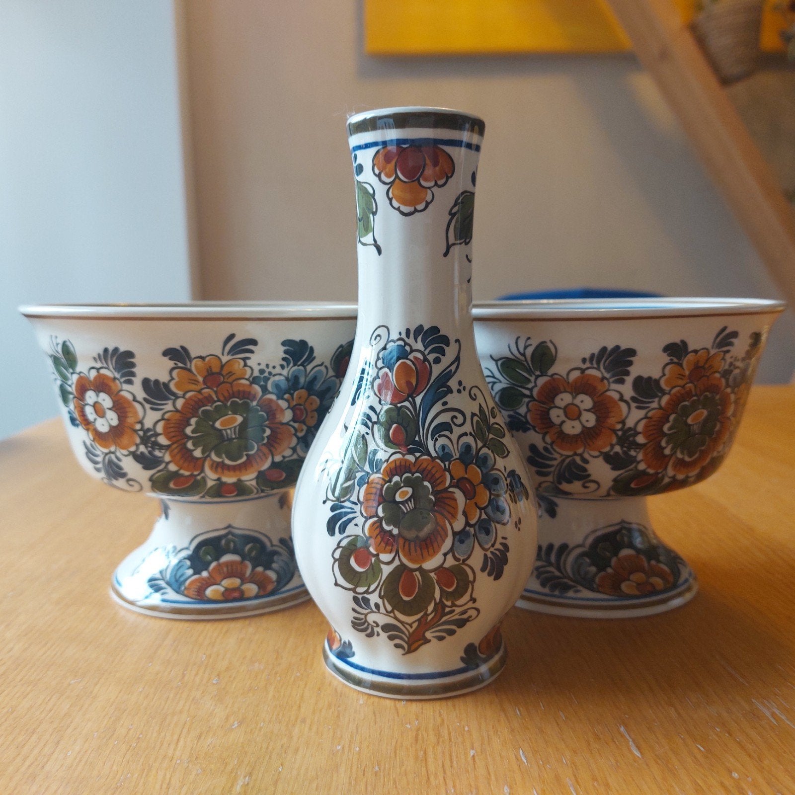 Flora keramiek Delfts polychroom, Ophalen of Verzenden