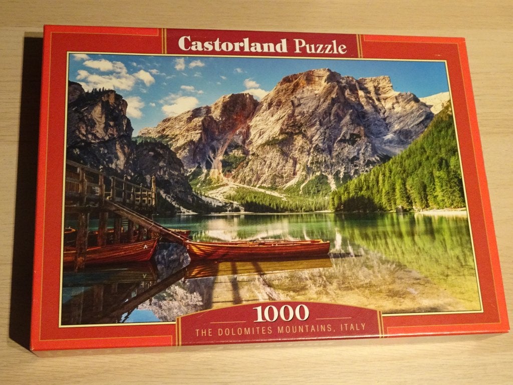 legpuzzel The Dolomites mountains italy , 1.000 stuks, Ophalen of Verzenden, 500 t/m 1500 stukjes, Gebruikt, Legpuzzel