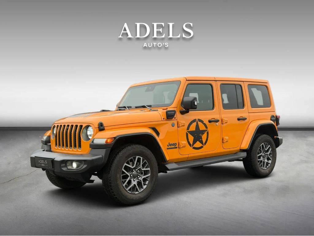 Jeep Wrangler Unlimited 4xe 380 80th Anniversary Trekhaak Ke, Automaat, Cabriolet, 2248 kg, Leder