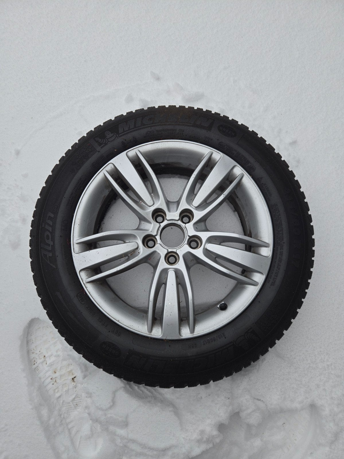 Michelin Alpin A4 Winterbanden met Velgen 215/60 R17, Ophalen, Banden en Velgen, 17 inch, Winterbanden