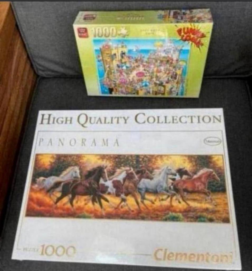 Puzzel 1000 stukjes. Of 14 st. o.a. puzzel Mestreechs Kaffee, Ophalen of Verzenden, 500 t/m 1500 stukjes, Nieuw, Overige typen