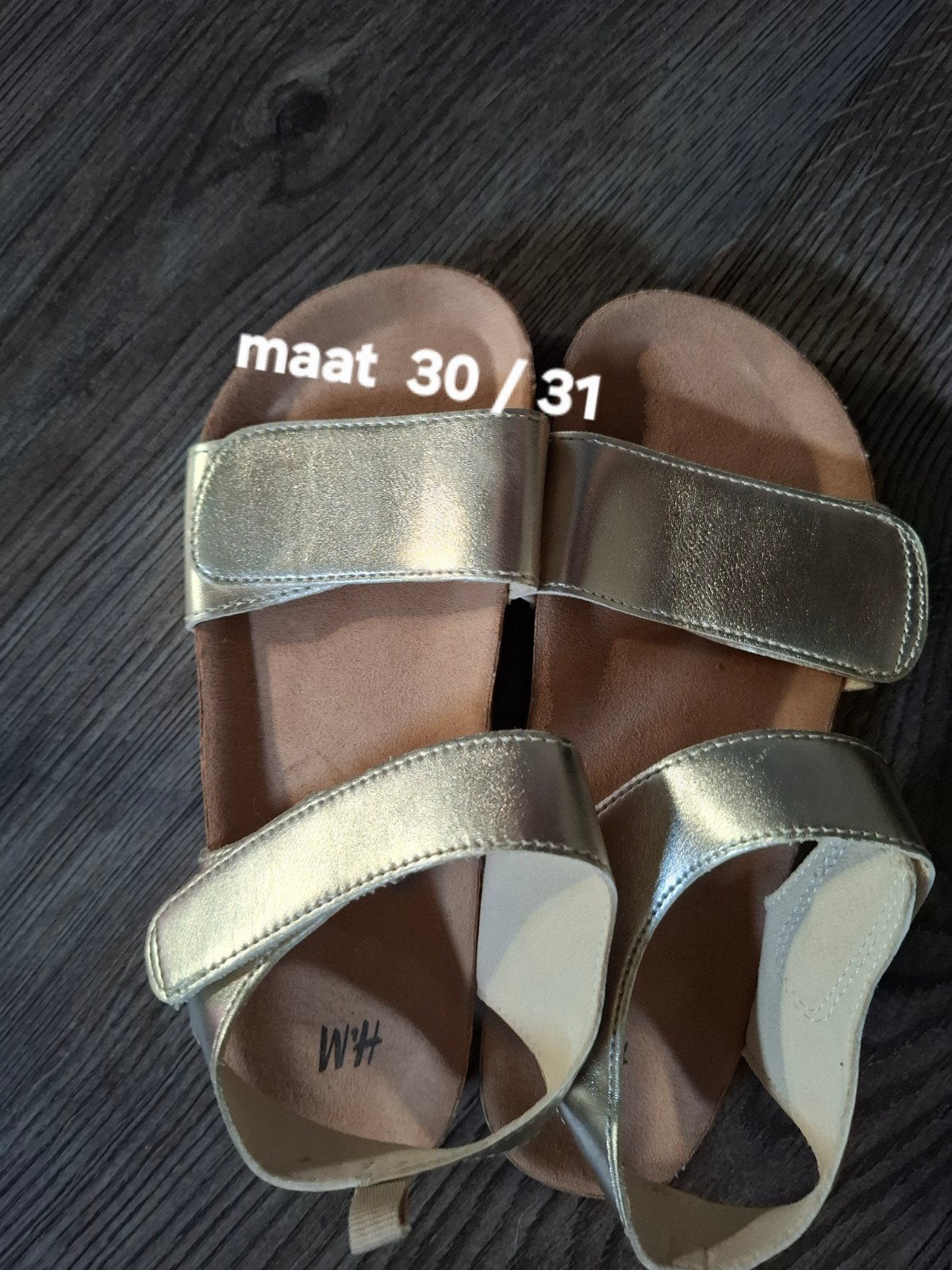 Nieuwe H&M gouden sandalen maat 30/31, Ophalen, Meisje, H&M, Schoenen