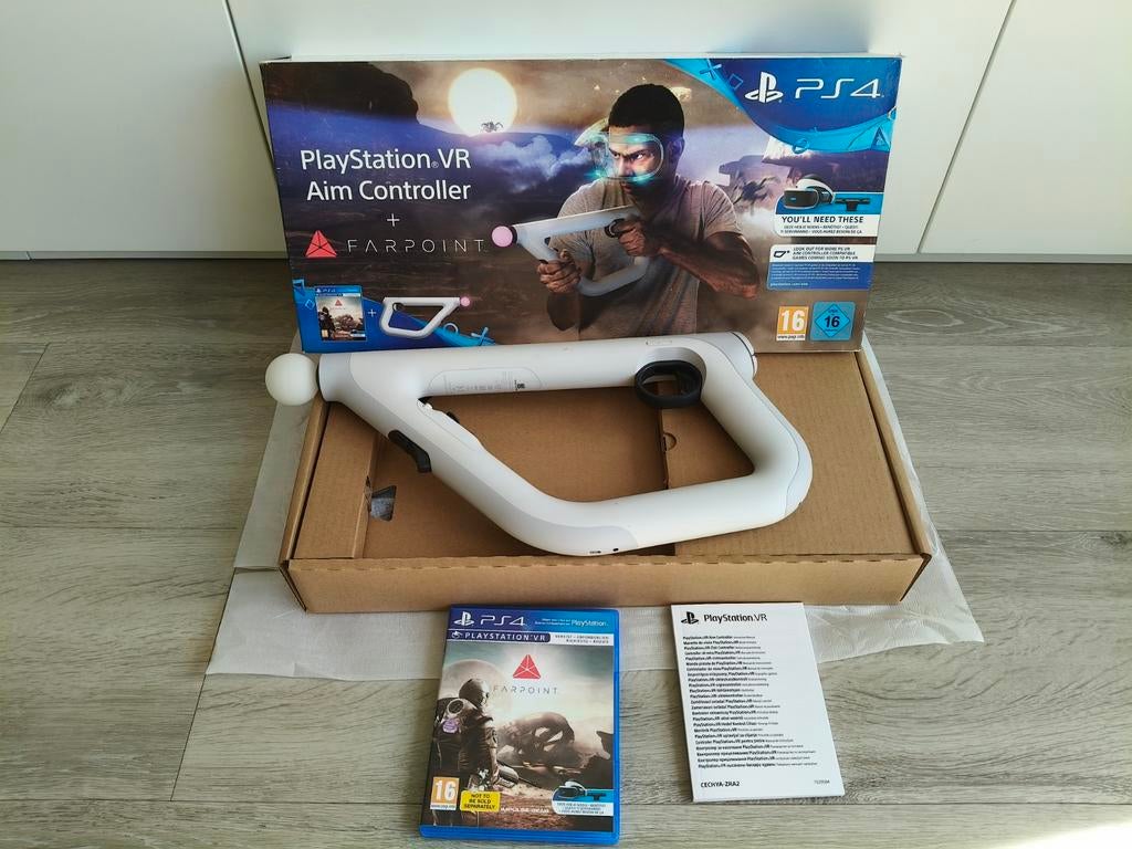 Sony Playstation AIM controller + FarPoint PSVR, Spelcomputers en Games, Games | Nintendo Wii, Zo goed als nieuw, 1 speler, Vanaf 3 jaar