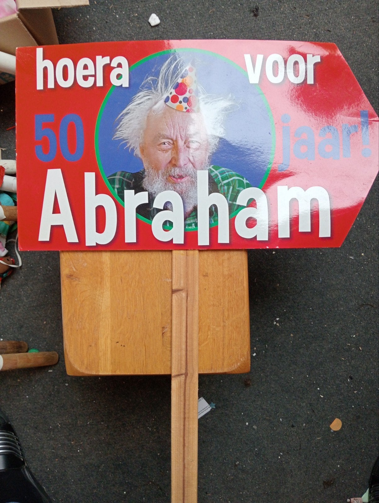 Abraham Tuinbord 50 Jaar Feestdecoratie, Ophalen of Verzenden, Zo goed als nieuw, Versiering, Abraham of Sarah