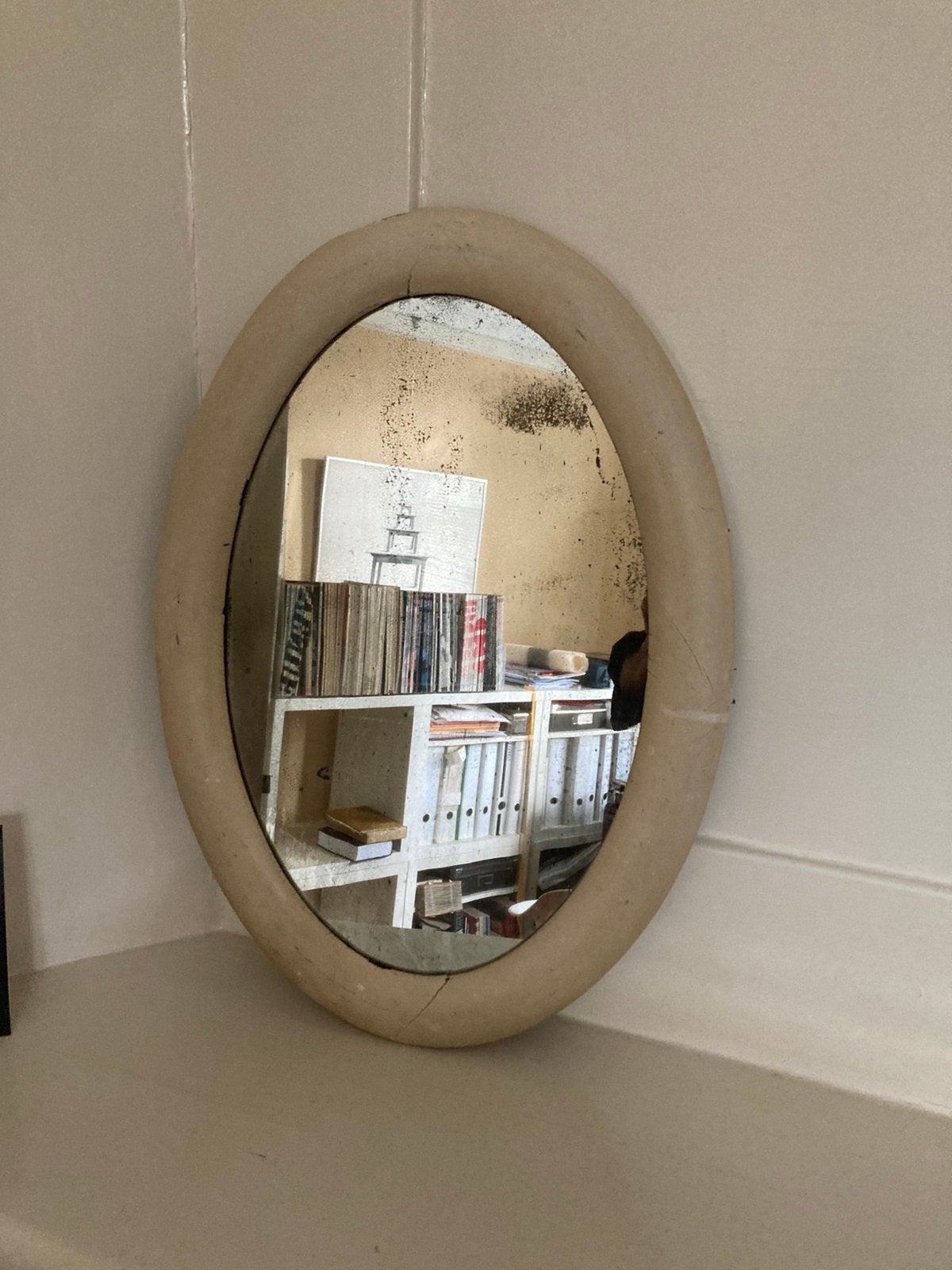 Ovalen spiegel, Huis en Inrichting, Woonaccessoires | Spiegels, Minder dan 50 cm, Gebruikt, Ophalen of Verzenden, Minder dan 100 cm