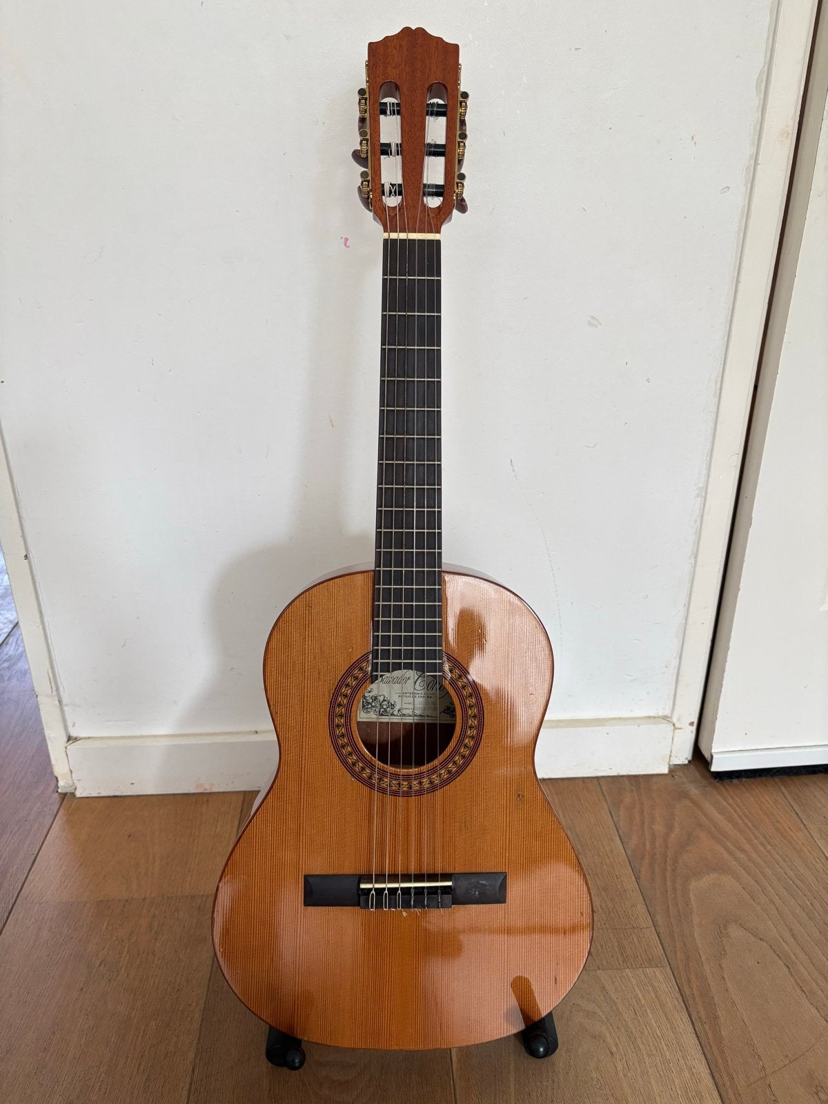 Salvador Cortez CC-22-BB Junior Gitaar 1/2 + Tas & Standaard, Muziek en Instrumenten, Ophalen, Gebruikt, Klassieke of Spaanse gitaar