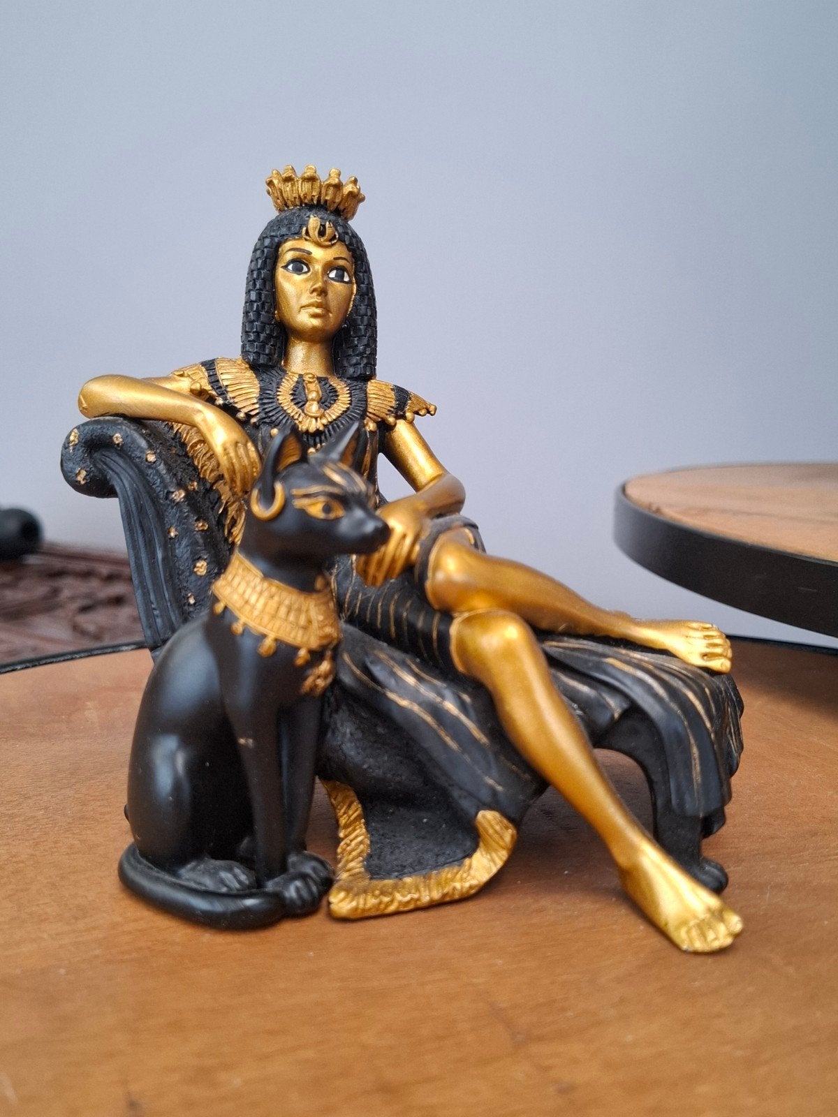 Beeldje Cleopatra en Bastet, Ophalen of Verzenden