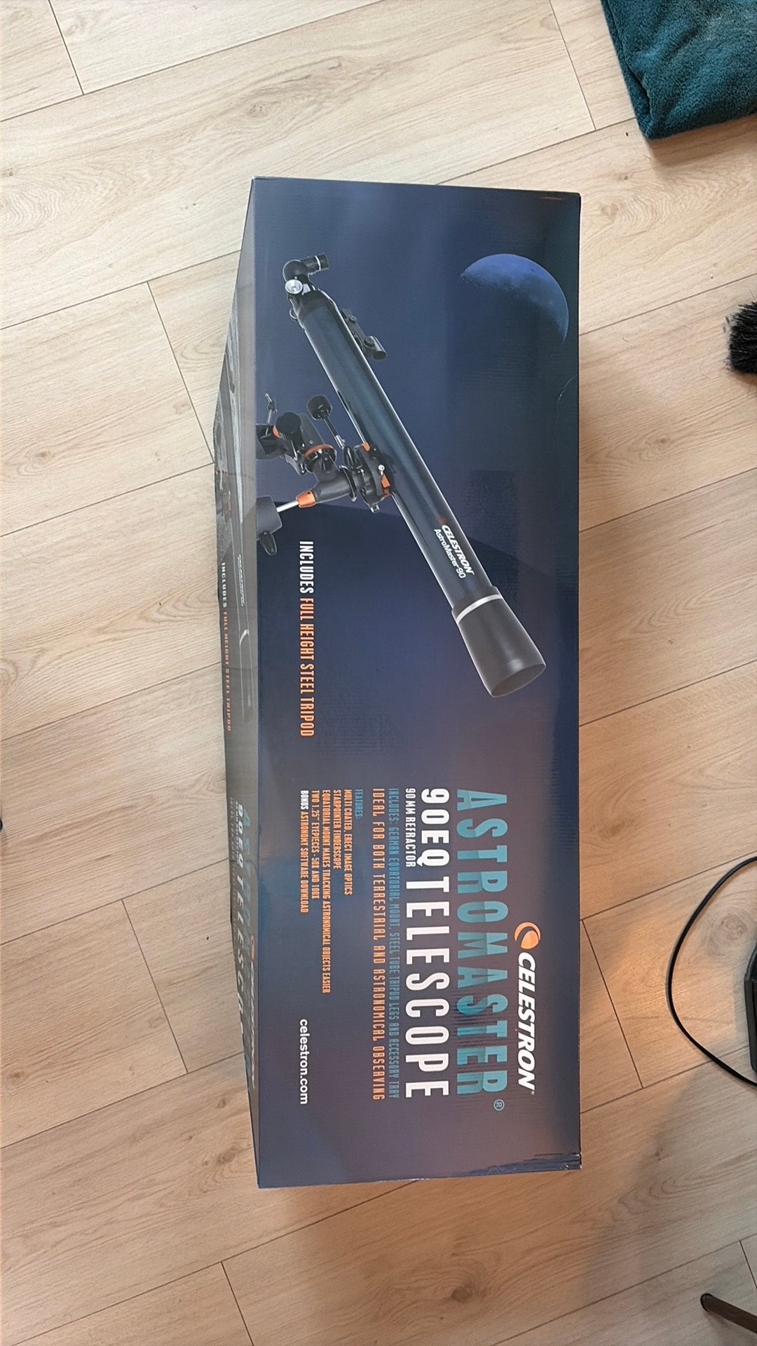 Astromaster 90eq 90 mm refractor telescope, Ophalen, Gebruikt, Lenzentelescoop (refractor), 80 tot 200 mm