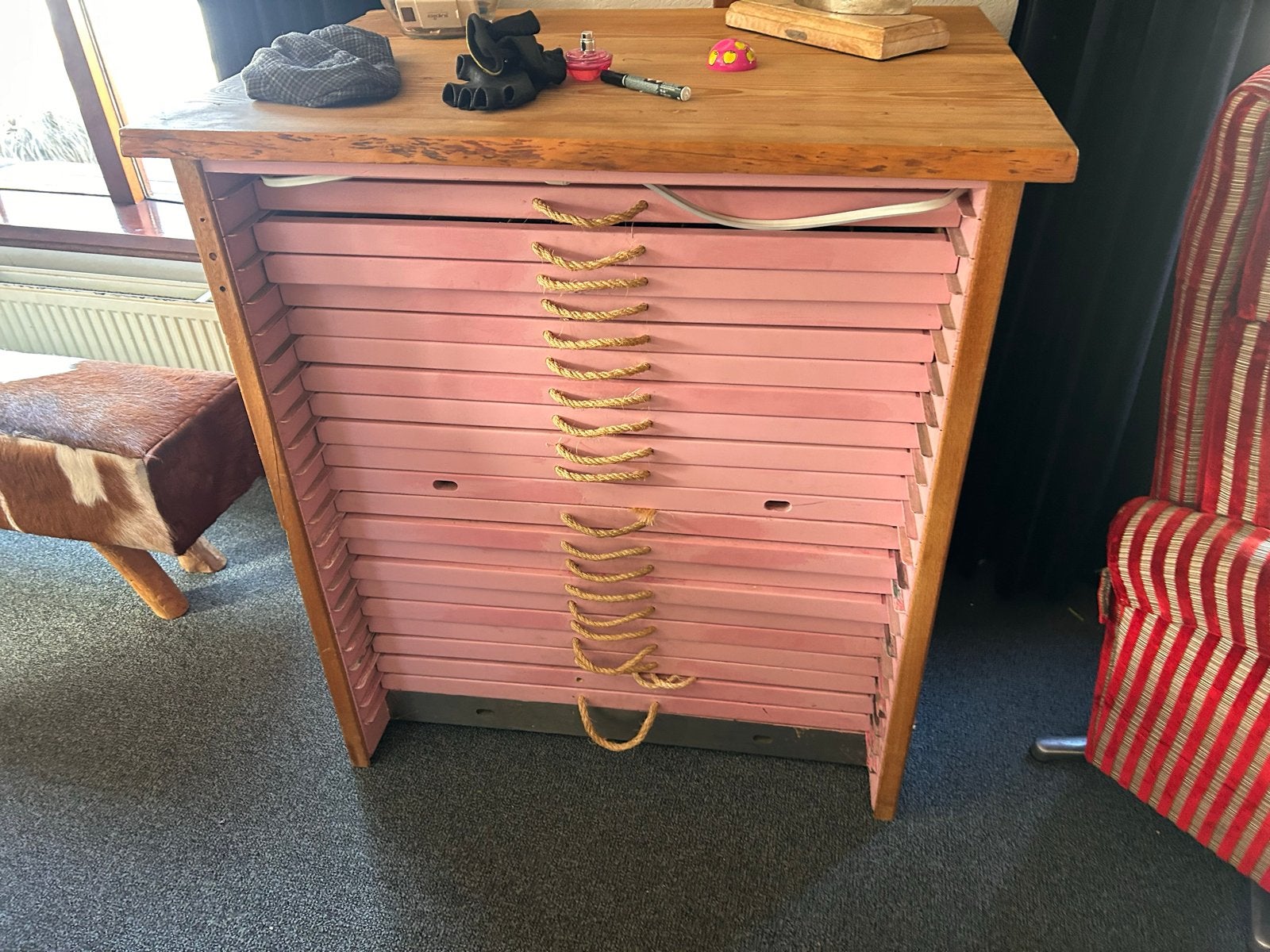 Letterkast/kralenkast met diverse kralen, Ophalen of Verzenden, Gebruikt, Kraal