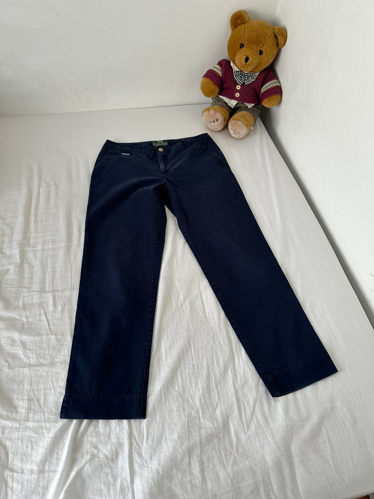 Vintage Lauren Ralph Lauren chino, Kleding | Dames, Blauw, Maat 42/44 (L), Ophalen of Verzenden, Zo goed als nieuw