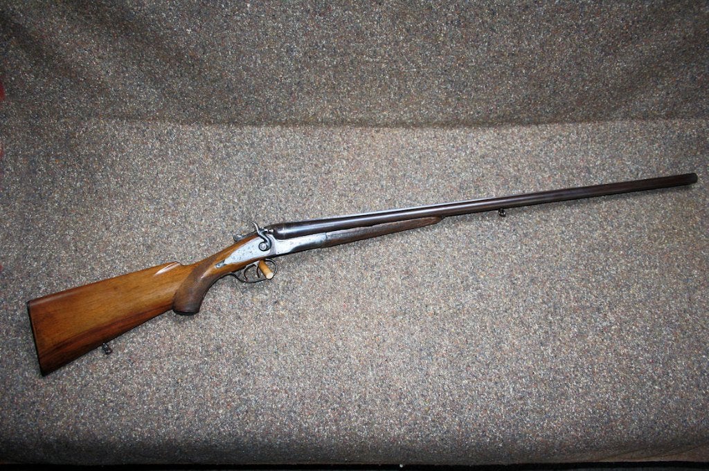 Antiek Bayard jachtgeweer top lever hagel geweer zwartkruit, Antiek en Kunst, Ophalen of Verzenden