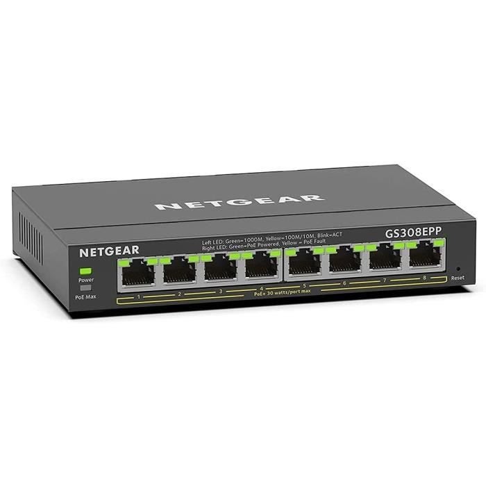 NETGEAR GS308EPP en 3x GS108 Gigabit Switches, Ophalen, Zo goed als nieuw
