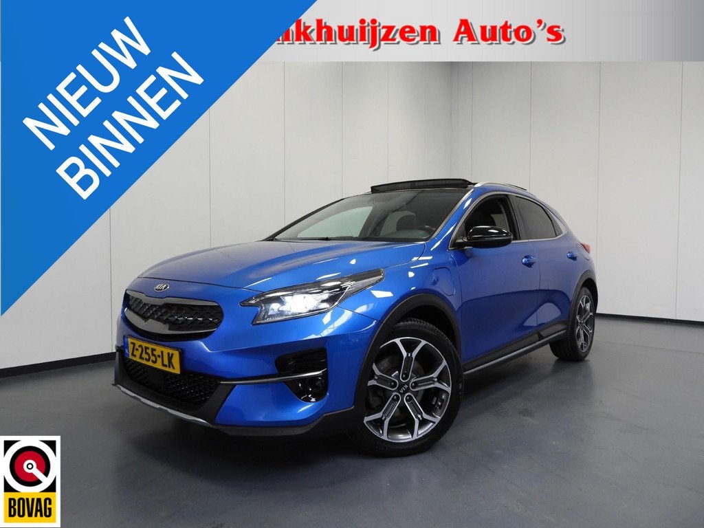 Kia XCeed 1.6 GDi PHEV Plug-In ExecutiveLine TREKH/LEER/SCHU, Auto's, Kia, XCeed, Gebruikt, Blauw, Adaptive Cruise Control