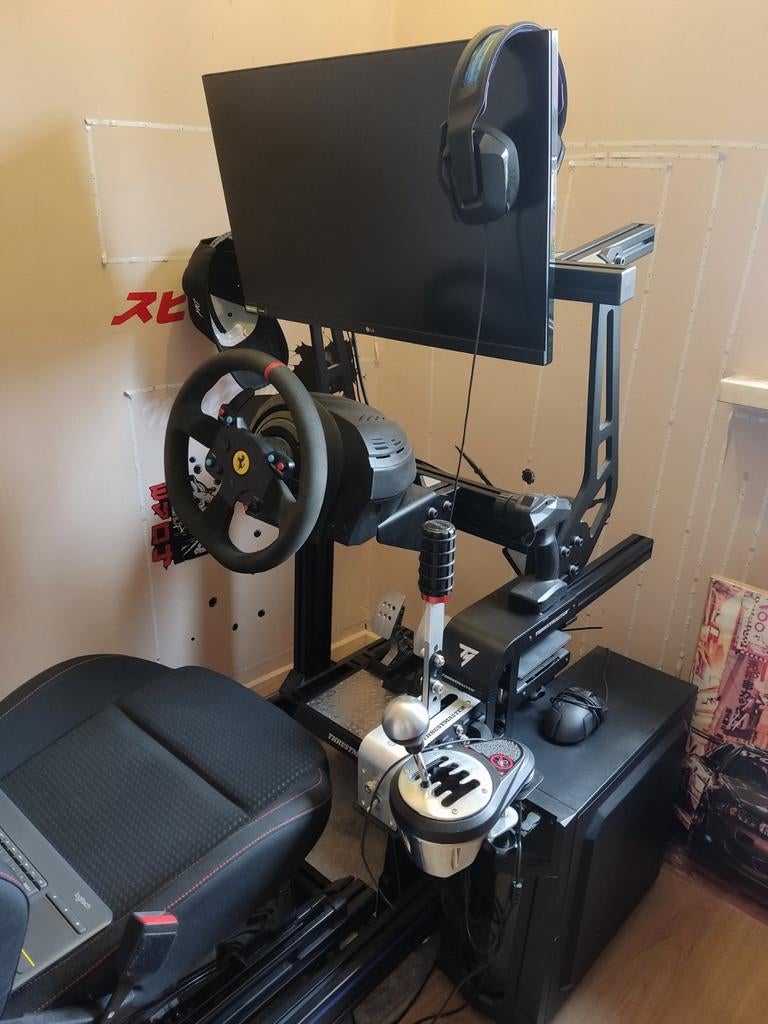 Complete Sim Racing Setup: Stoel, Stuur, Pedalen, Shifter, Online, 1 speler, Racen en Vliegen, Ophalen of Verzenden