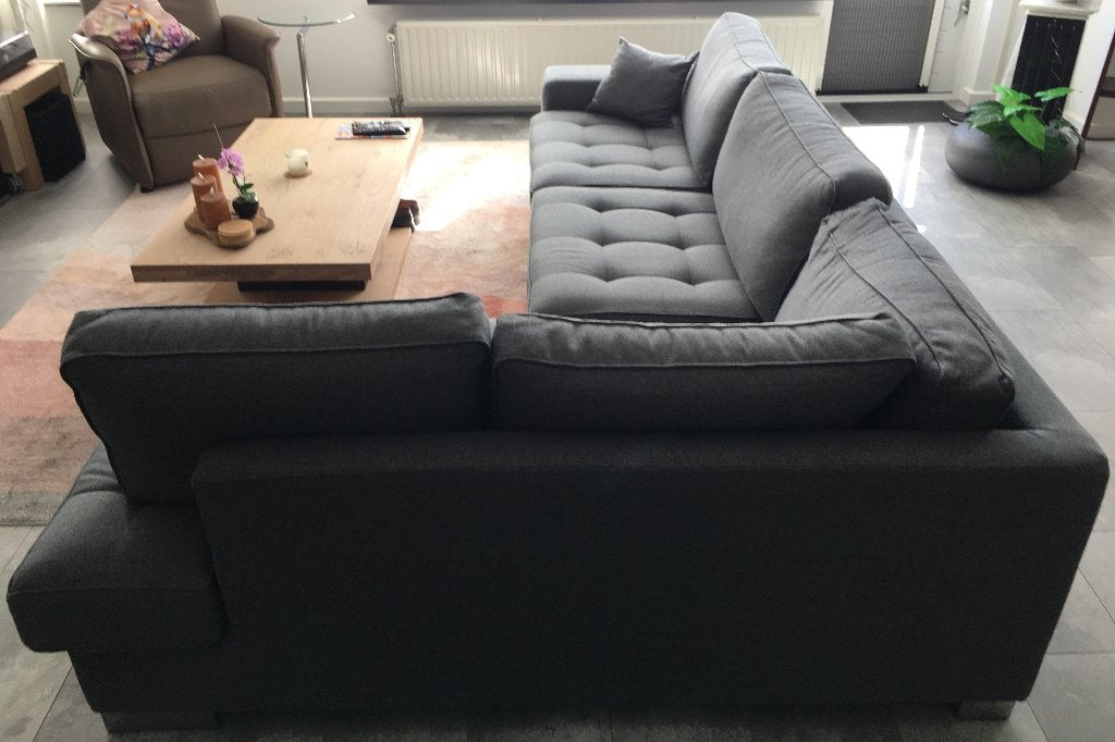 Grote Mooie Goossens Hoekbank, Ophalen, 250 tot 300 cm, Hoekbank, Zo goed als nieuw