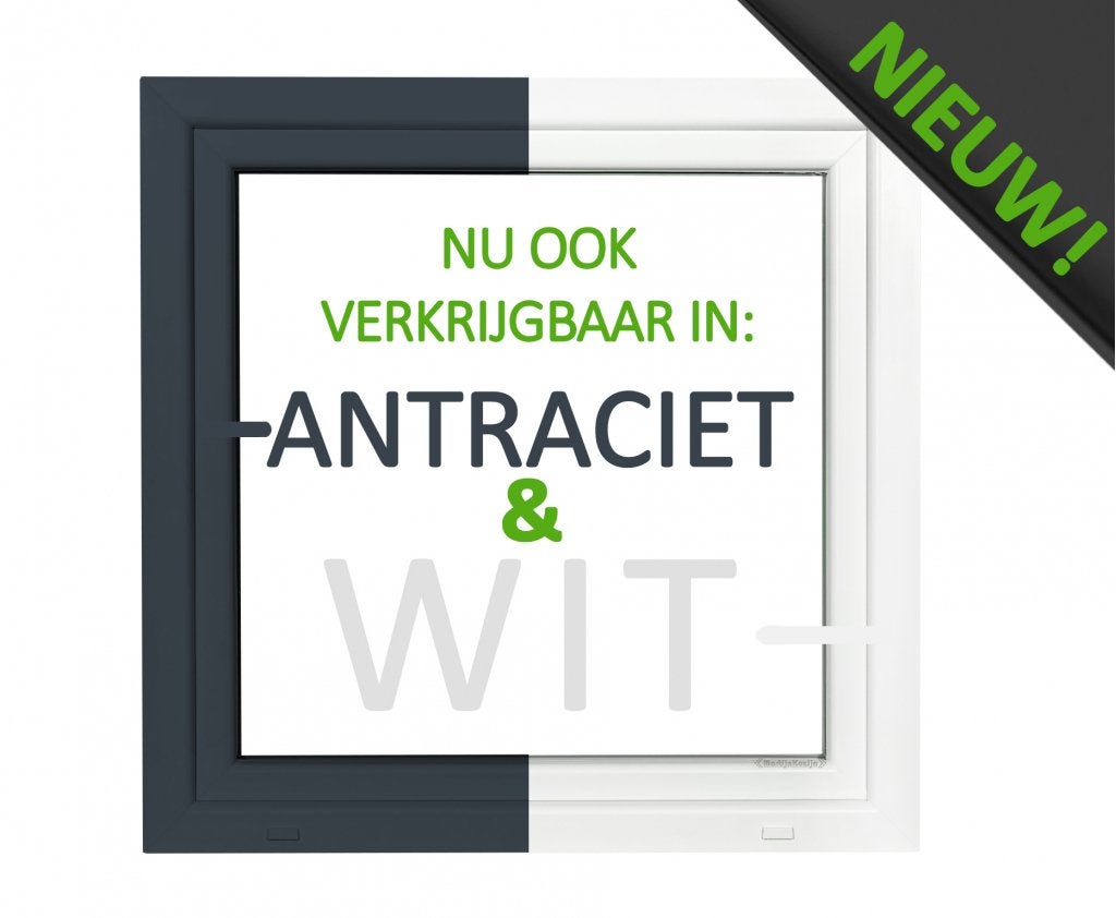 Kunststof antraciet kozijn b100 x h100 RAL7016, Kunststof, Raamkozijn, Niet ingevuld, Nieuw