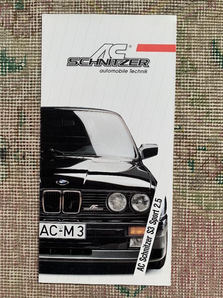 Zeldzame brochure AC Schnitzer BMW S3 Sport 2.5 E30 1989, Boeken, Nieuw, Ophalen of Verzenden, BMW, AC Schnitzer