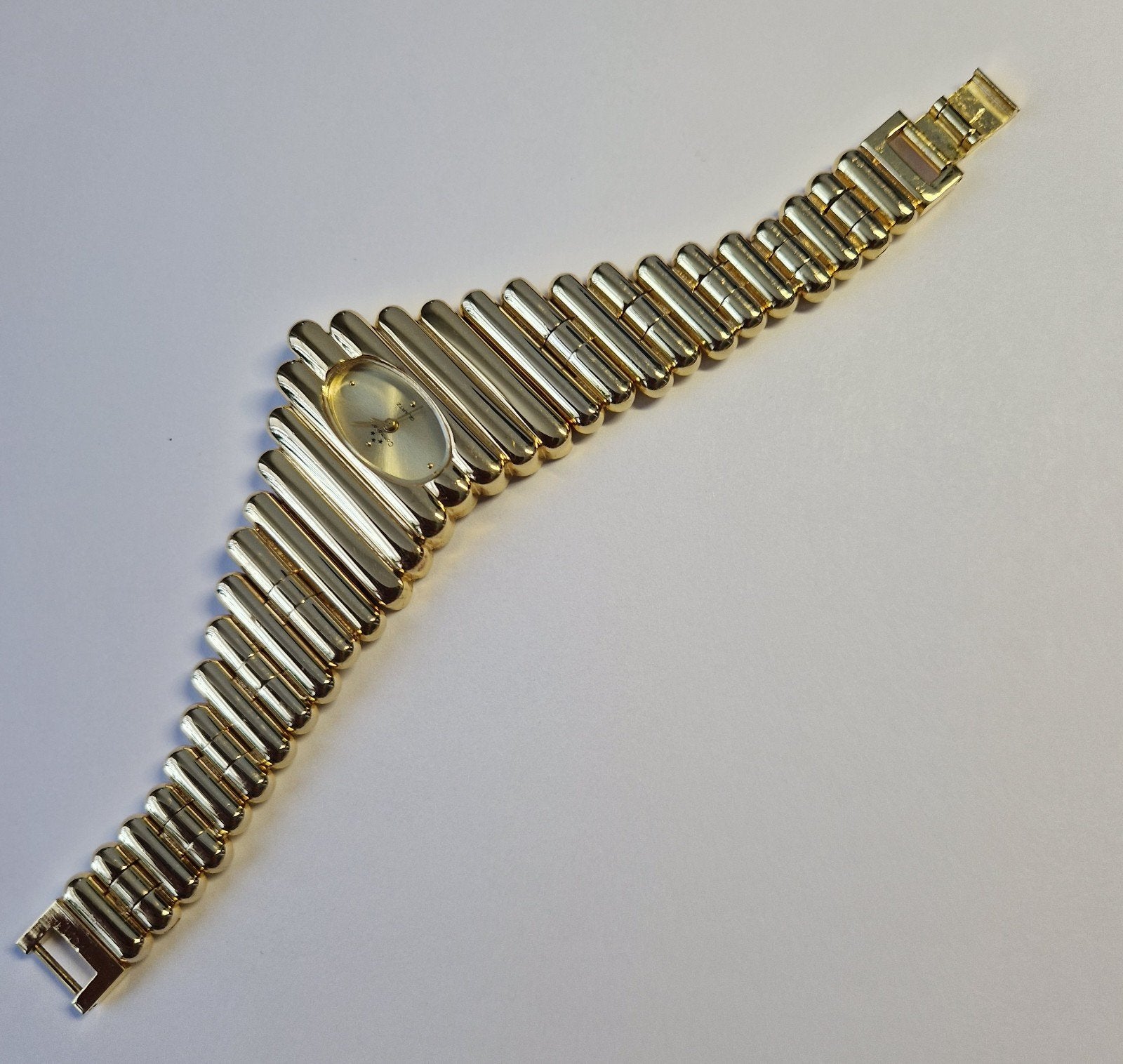 Horloge, quartz, Commodore, vintage, Verzenden, Gebruikt, Zilver, Staal