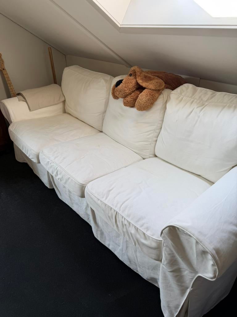 Ikea Ektorp 3-zitsbank gebroken wit, Ophalen, Zo goed als nieuw, Tweepersoons, Wit