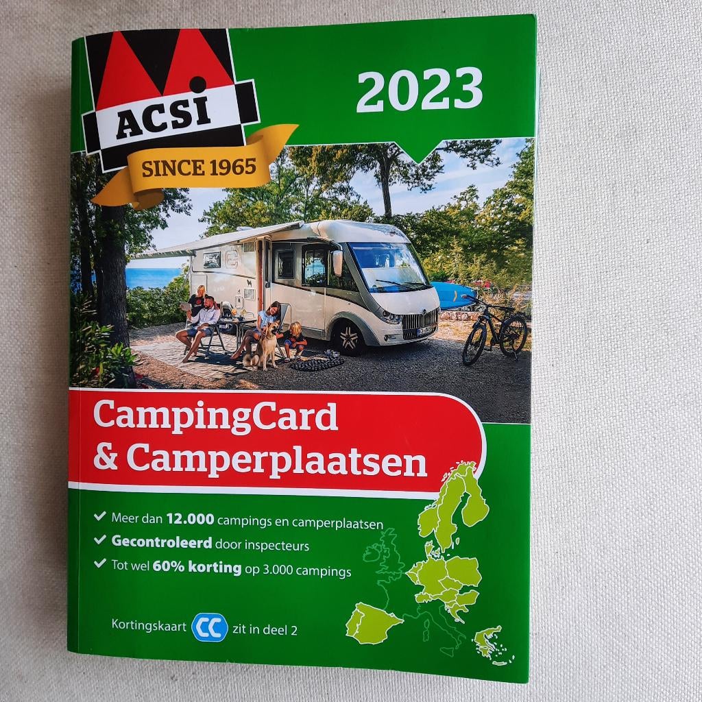 ACSI CampingCard en Camperplaatsen Deel 1 2023, Ophalen of Verzenden, Zo goed als nieuw, Europa, Overige merken