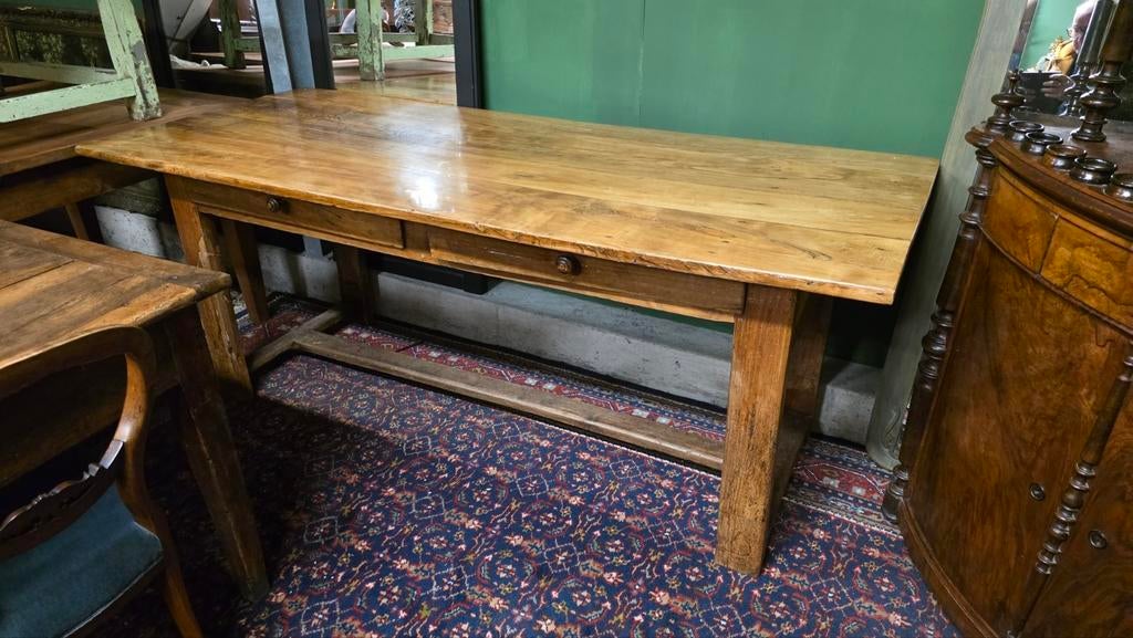 Antieke Franse kersenhouten eetkamertafel, Ophalen of Verzenden
