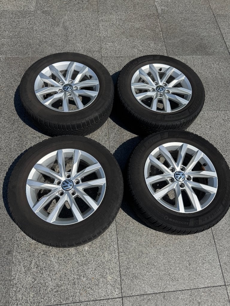 4x VW Sepang & Michelin Alpin 6 Winter 215/60R16, Ophalen, Gebruikt